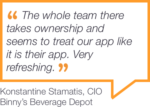 Binny;s Beverage Depot CIO B2B App Quote